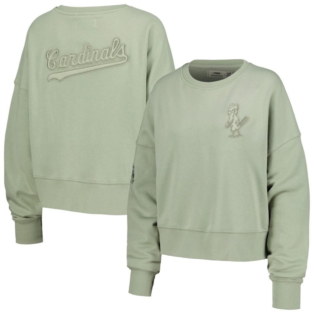 NWTs, Oversized Cardinals Green Cropped Sweatshirt